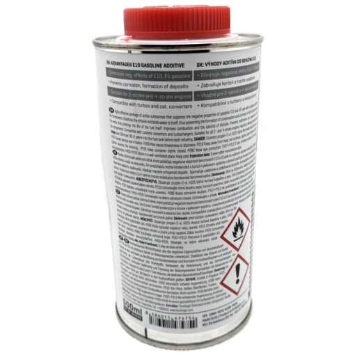 Dynamax E10 Petrol Fuel Additive back side
